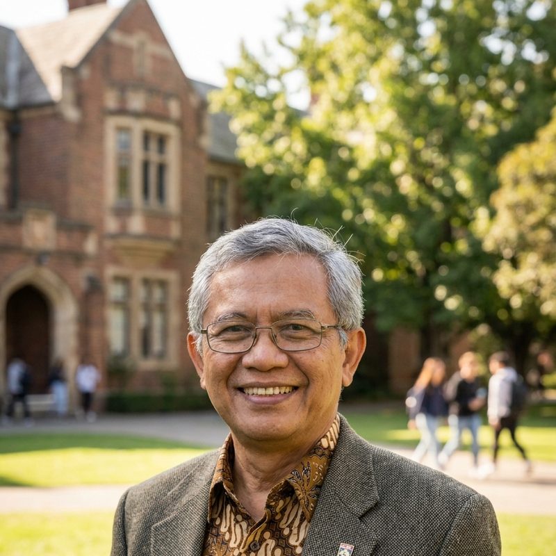 Potret Prof. Dr. Ir. Bambang Setiawan, M.Sc. di halaman kampus.